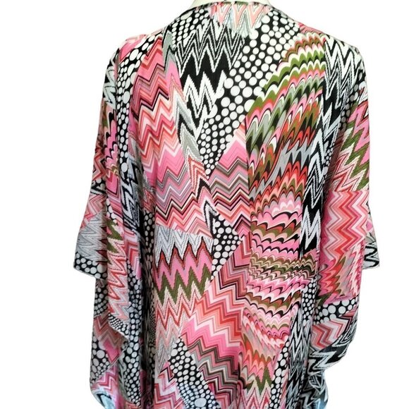 925)Emme Jordan Beach Multicolor Abstract Print Cover Up Swimwear Dress One Size - Picture 2 of 8